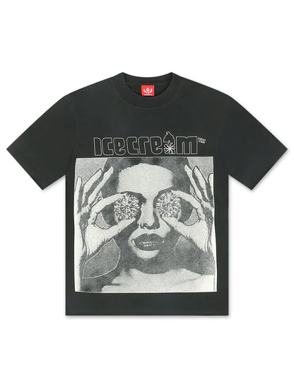 Icecream These Eyes Knit Tee - Jet Set