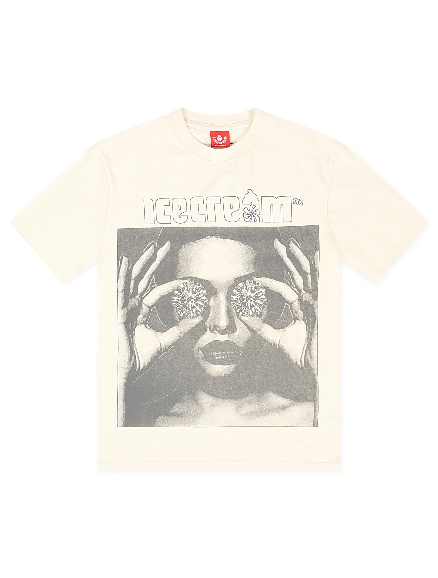 Icecream These Eyes Knit Tee - Antique White