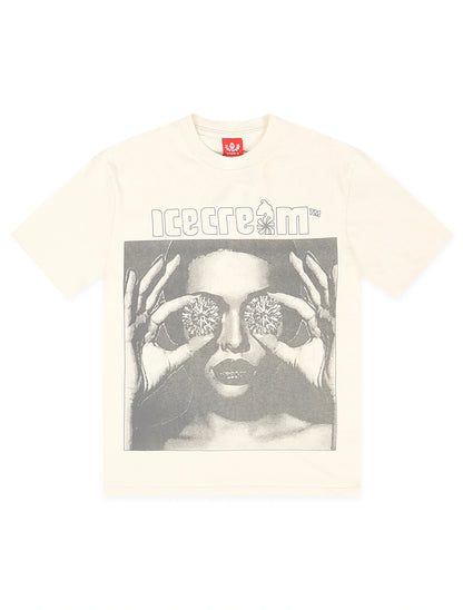 Icecream These Eyes Knit Tee - Antique White