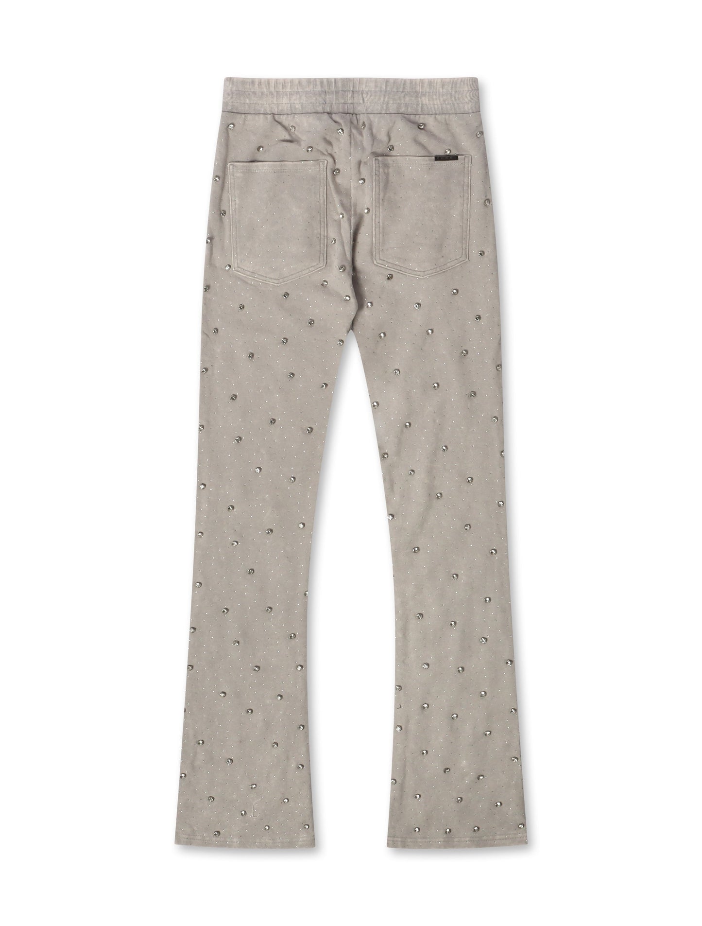 Rebel Denim Diamond Stacked Sweatpants - Grey