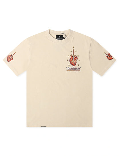 November Reine Saint Heartless Tee - Tan