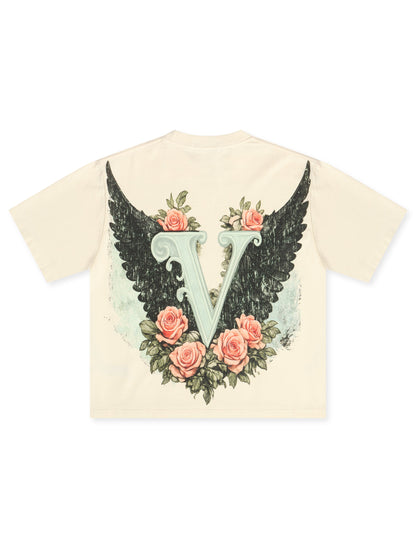 Vtilted Blossom Tee - Cream