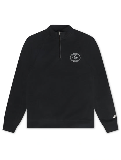 Nike Mens Club 1/2 Zip Fleece Top - Black