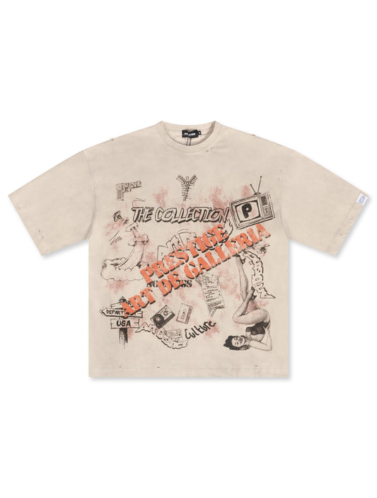 Prestige DeGalleria Boxy Fit Tee - Cream
