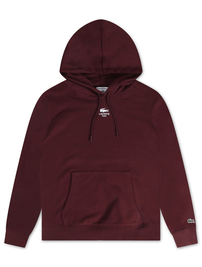 Lacoste Logo Hoodie - Burgundy