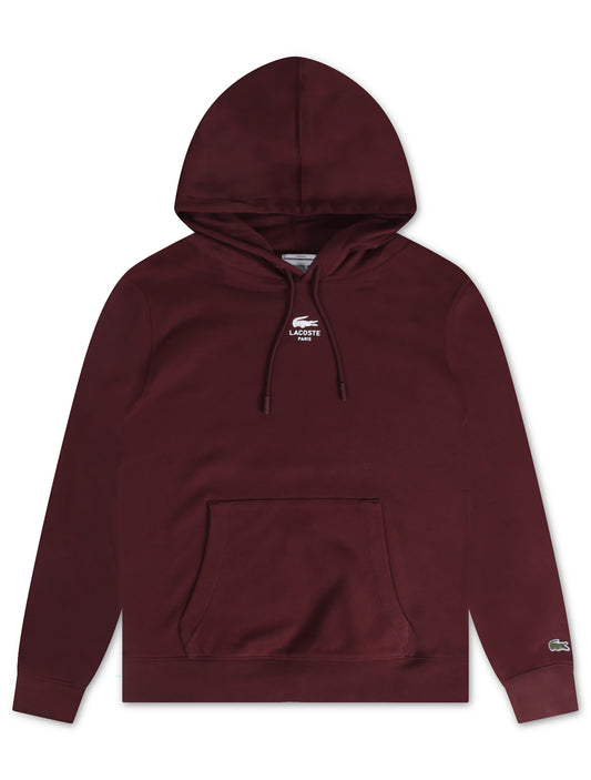 Lacoste Logo Hoodie - Burgundy