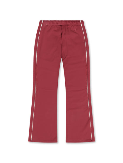 Nike Womens Studio Fleece Wide Leg Pants - Pink Smoke