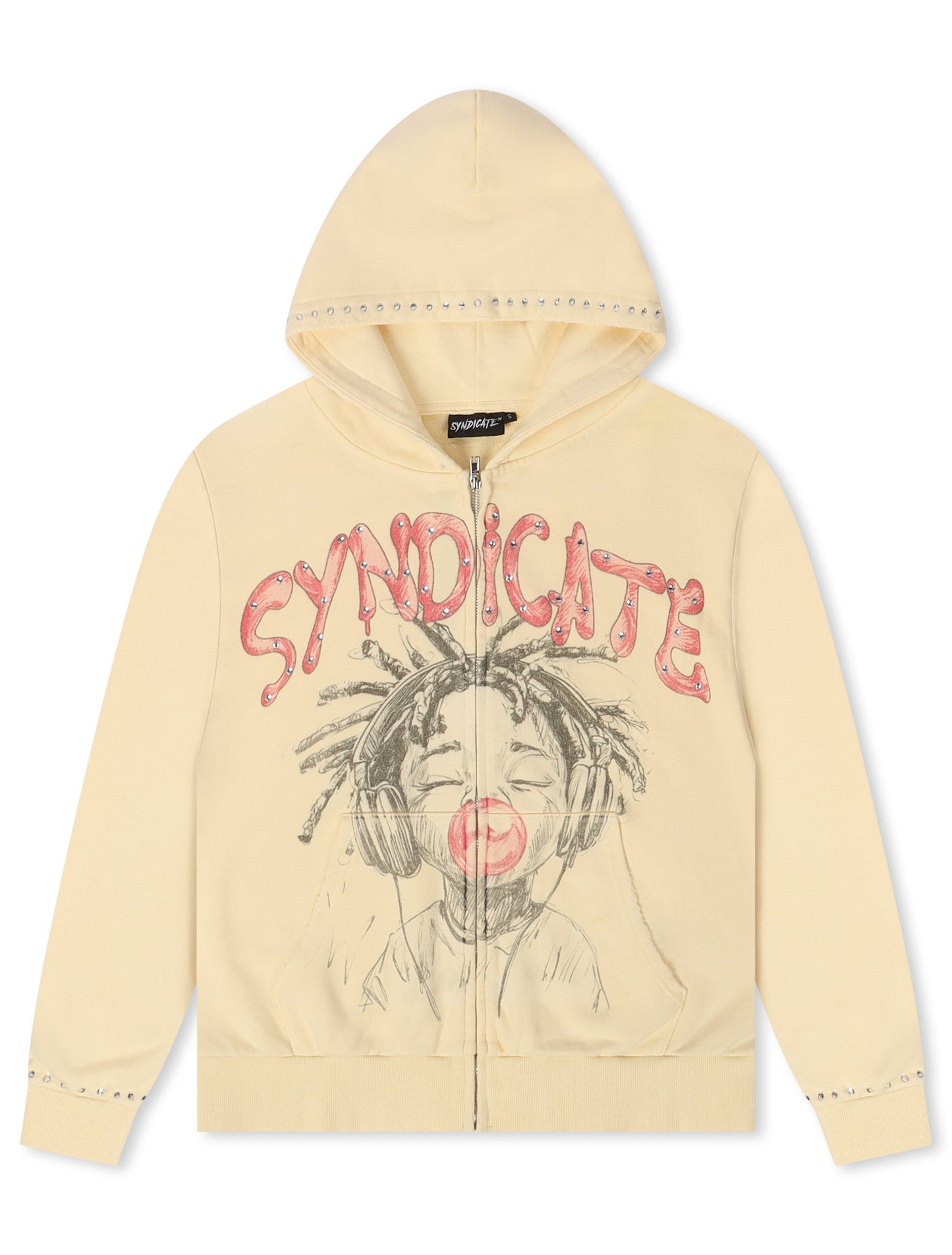 The Syndicate Youth Hoodie - Cream Wash