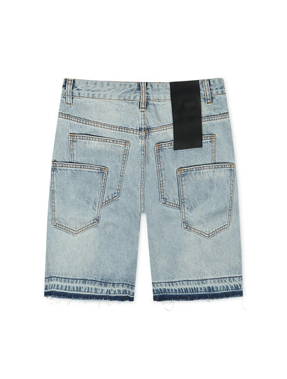 Politics Sanity Jorts - Light Wash