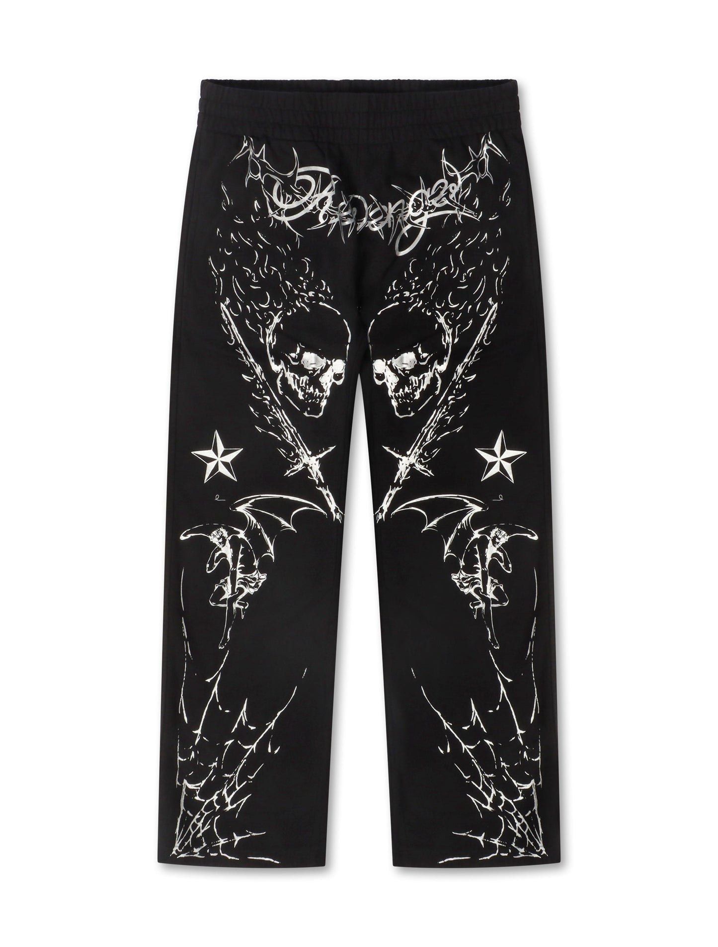 Revenge Tattoo Sweatpants - Black/Silver