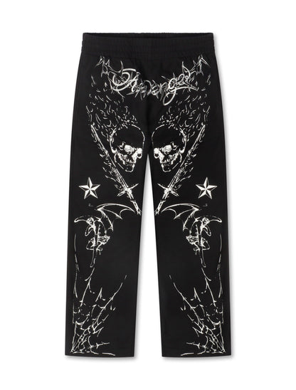 Revenge Tattoo Sweatpants - Black/Silver