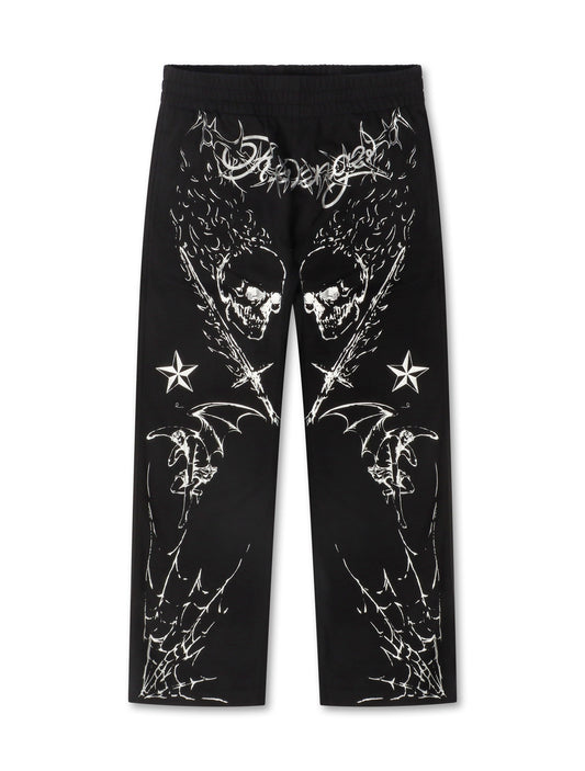 Revenge Tattoo Sweatpants - Black/Silver