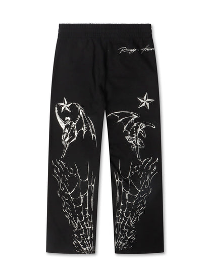 Revenge Tattoo Sweatpants - Black/Silver