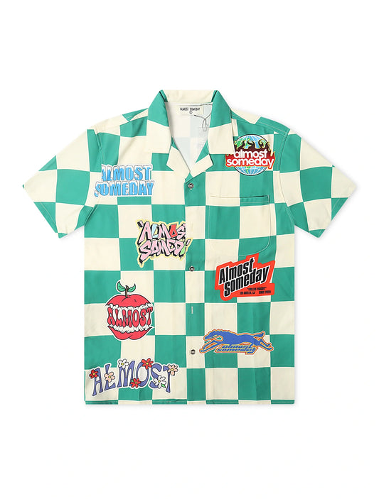 Almost Someday Hendrix Button Up - Green