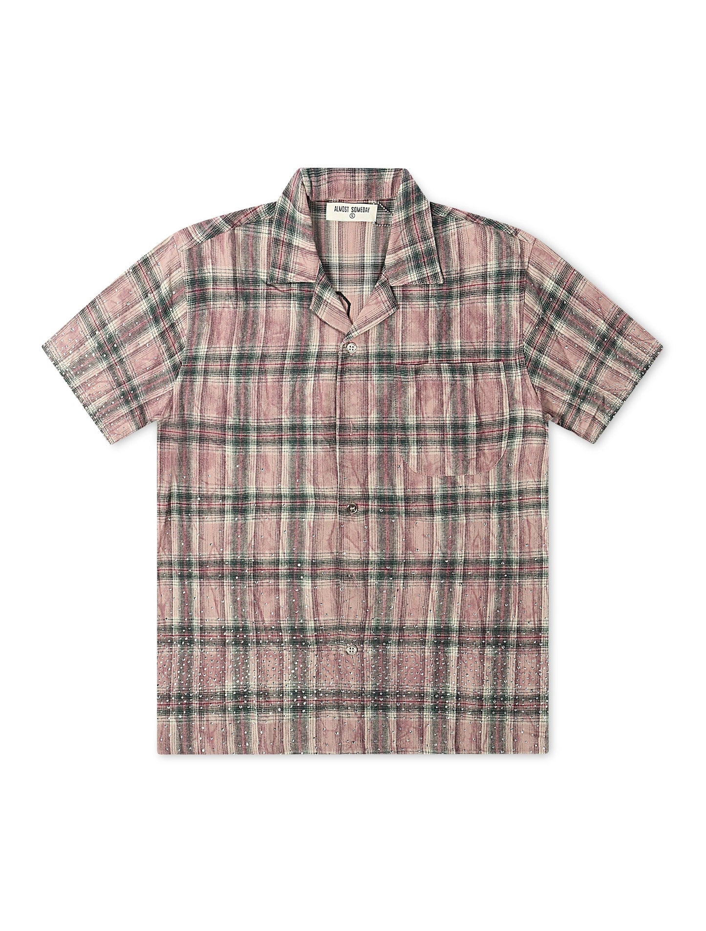Almost Someday Solomon Rhinestone Flannel - Maroon