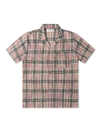 Almost Someday Solomon Rhinestone Flannel - Maroon