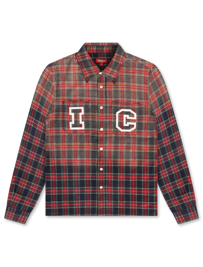 Icecream Grapefruit LS Woven - Plaid
