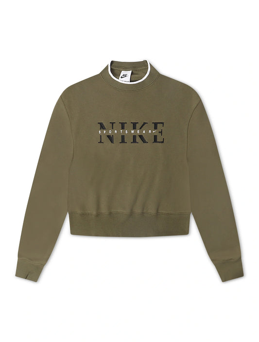 Nike Womens Phoenix Oversized Crewneck - Medium Olive