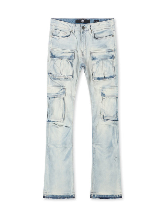 Jordan Craig Cargo Stacked Jean - Iced White