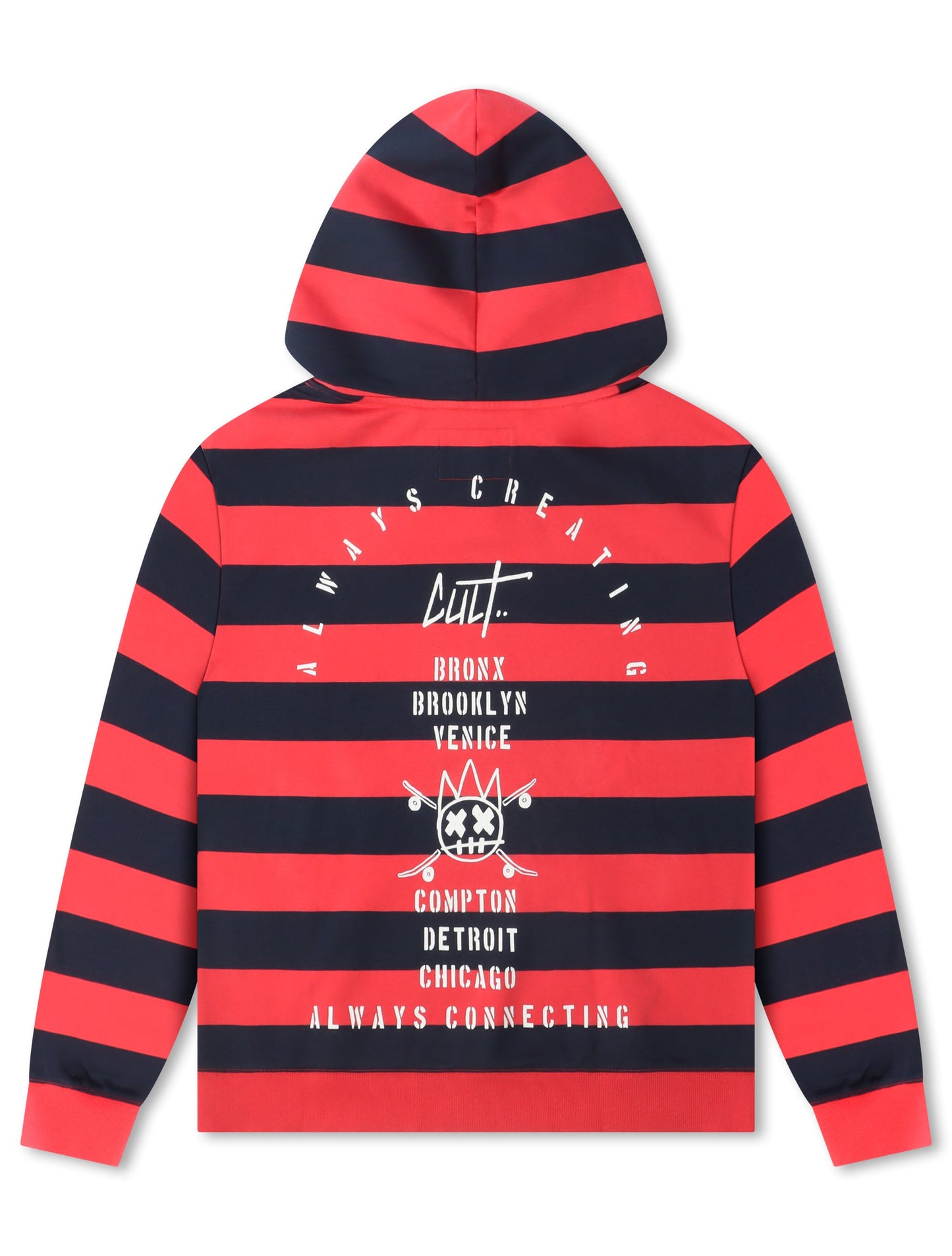 Cult Of Individuality Pullover Novelty Hoodie - Rouge Red/Navy