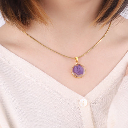Mint & Lily Pressed Birth Flower Necklace