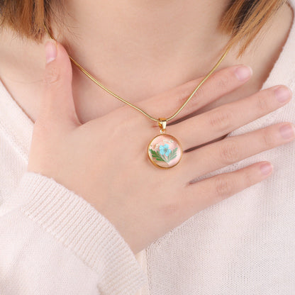 Mint & Lily Pressed Birth Flower Necklace