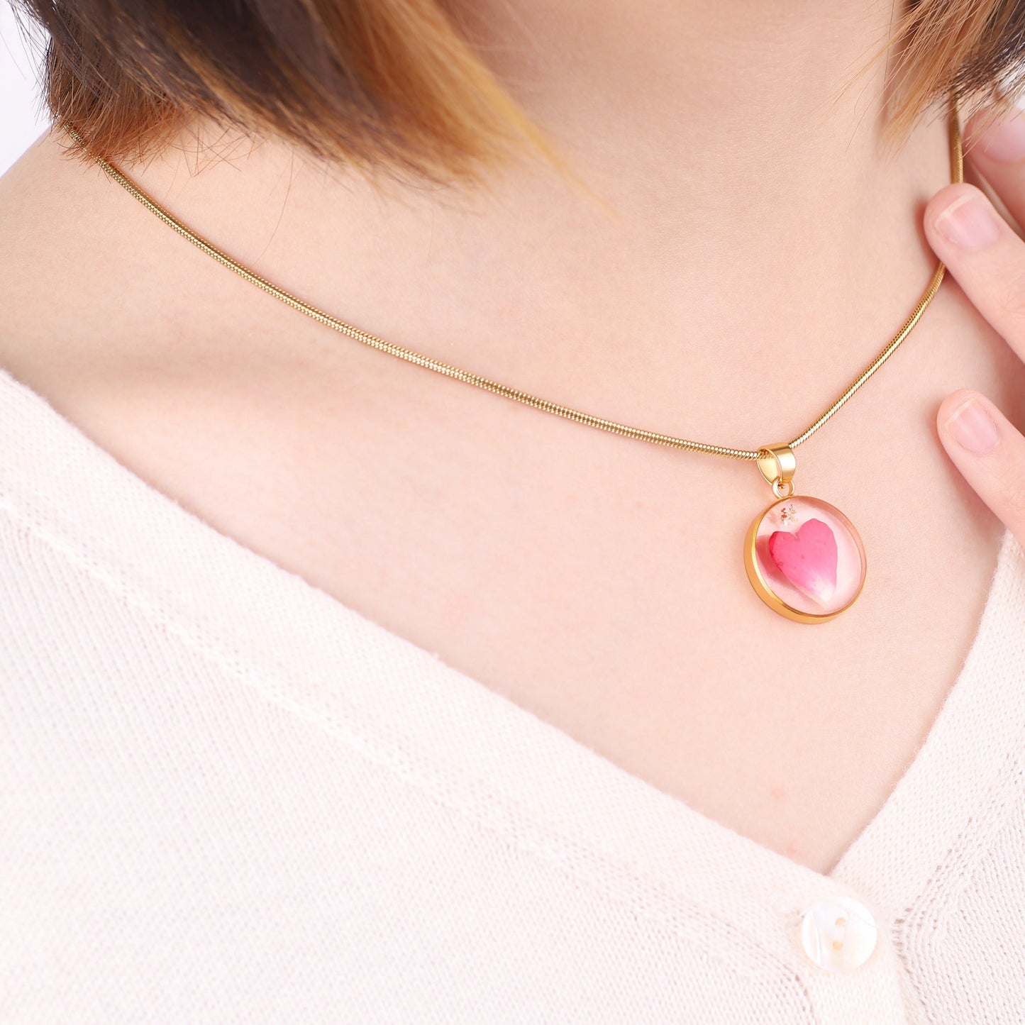 Mint & Lily Pressed Birth Flower Necklace