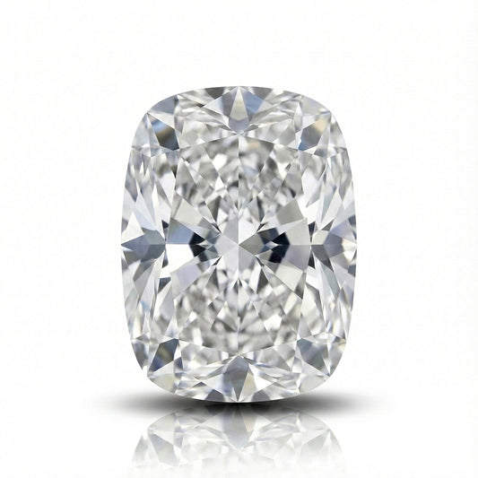 Long Cushion Cut Loose Lab Grown Diamond Stone VVS2 IGI Certified