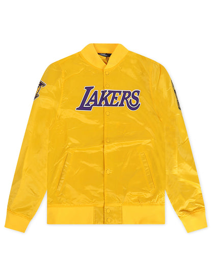 Pro Standard LA Lakers Big Logo Satin Jacket - Gold