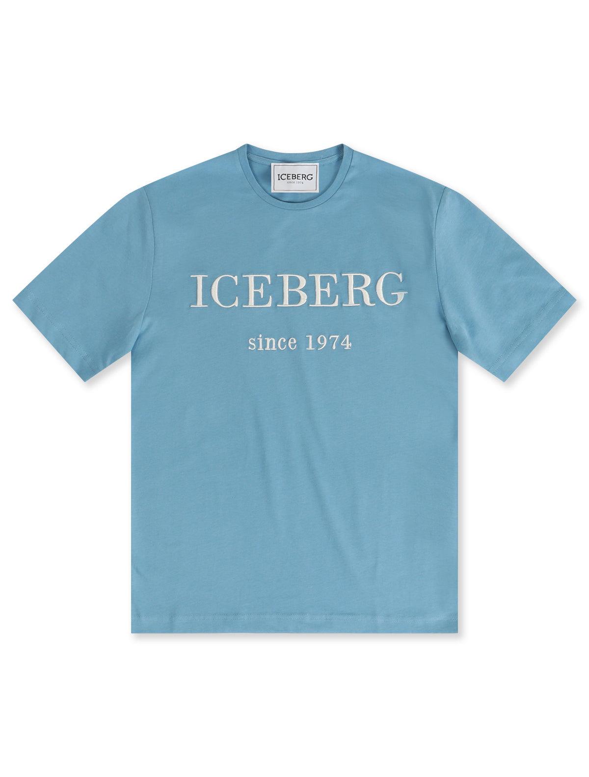 Iceberg Logo Tee - Sky Blue