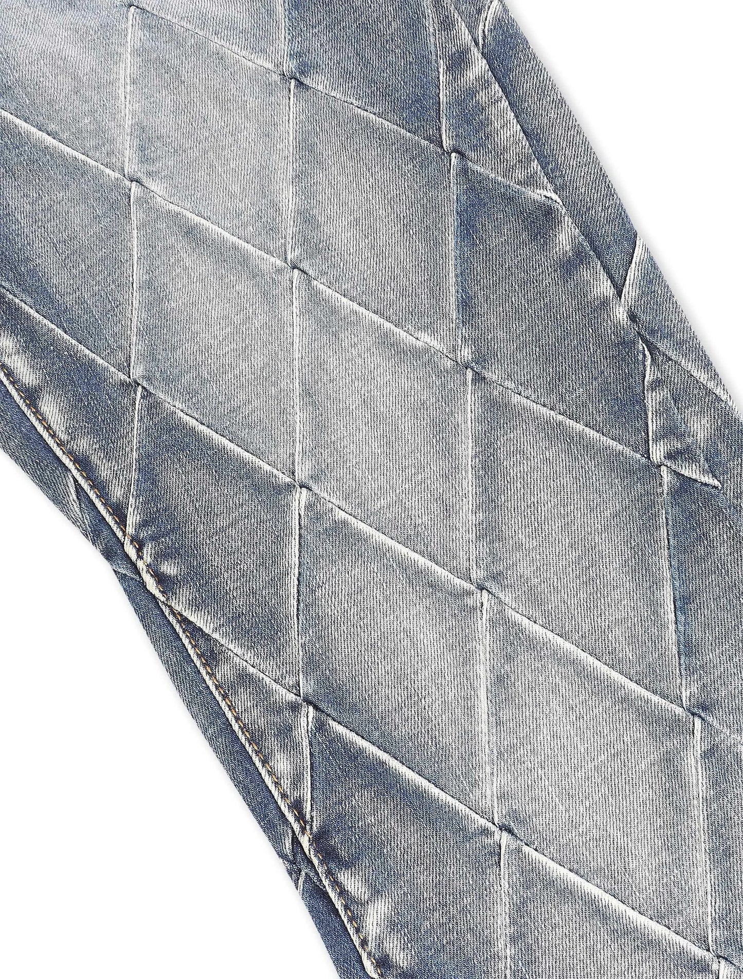 Valabasas Tire Stacked Jeans - Blue Washed