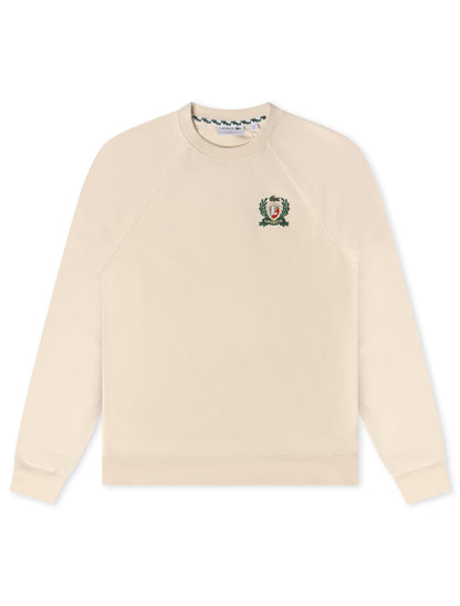 Lacoste Embroidered Shield Sweatshirt - Cream