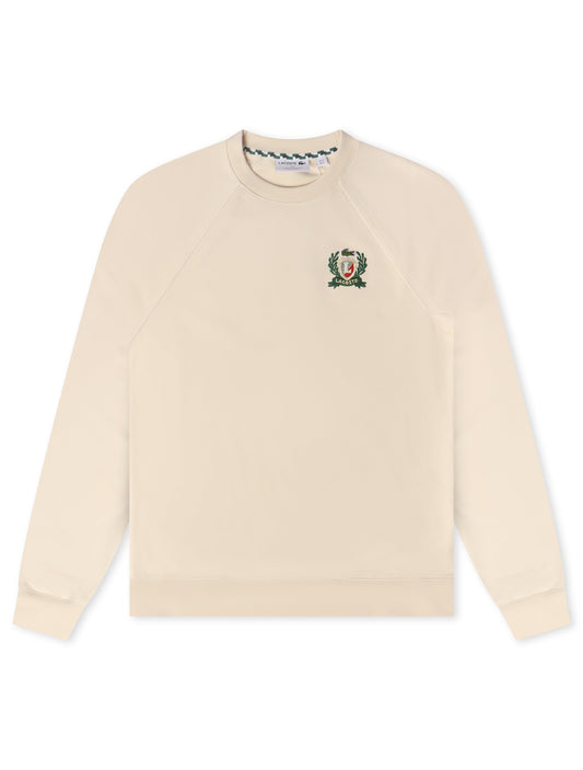 Lacoste Embroidered Shield Sweatshirt - Cream