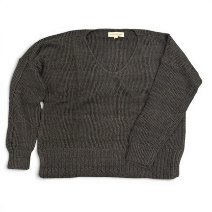 [7wp5056-001] Womens Lucky Brand Spring Weight V Neck Pullover - Black Combo