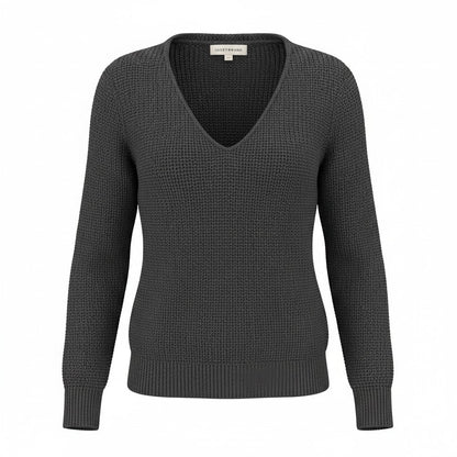 [7wp5056-001] Womens Lucky Brand Spring Weight V Neck Pullover - Black Combo