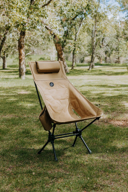 High Back Ultralight Folding Camping Chairs With Storage Pouches
