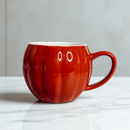 Ribbed ceramic pumpkin cups - quality fall kitchen accessories for daily use
Premium pumpkin coffee mugs - handcrafted ceramic fall home decor items