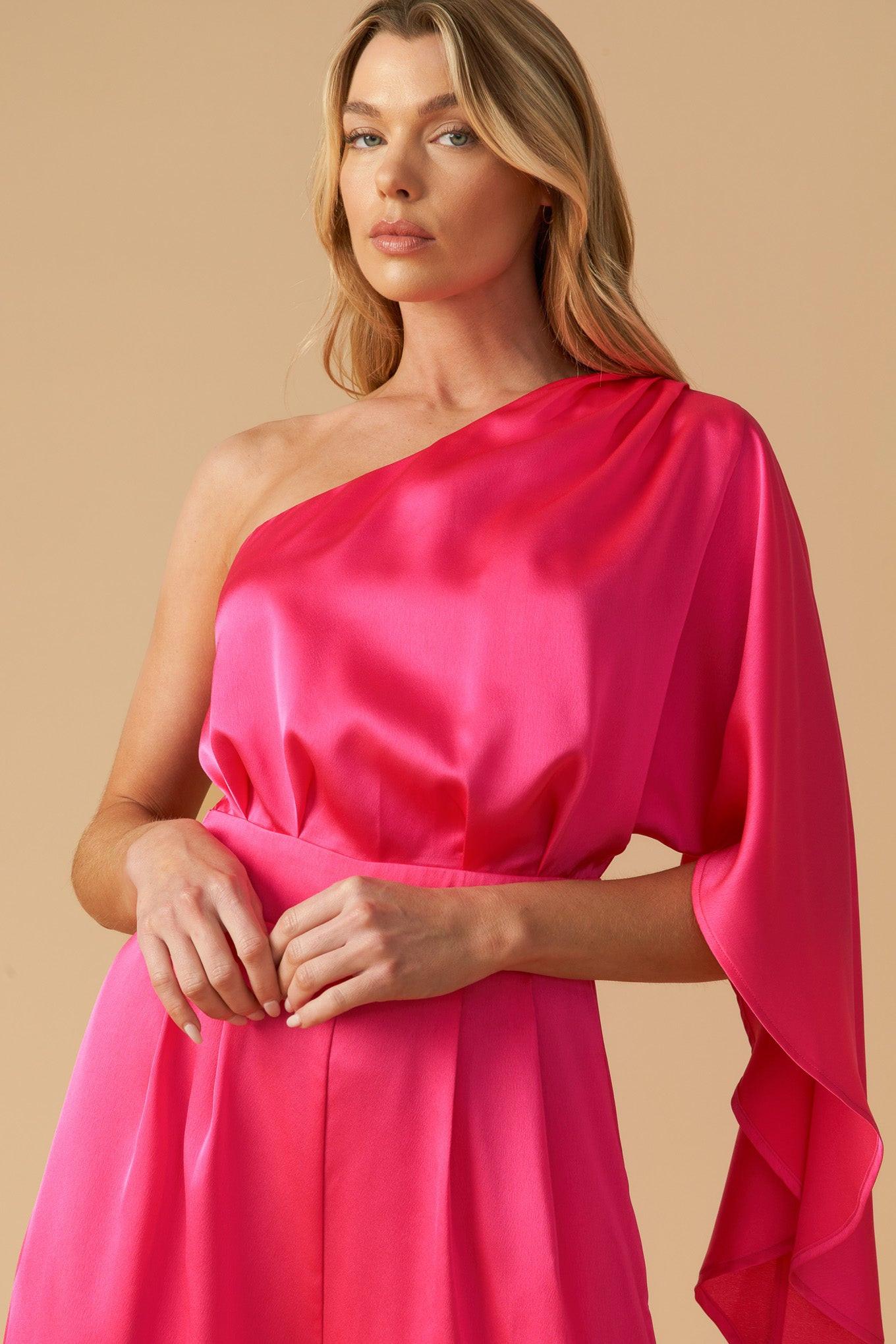 Down Memory Lane Woven Satin Jumpsuit
