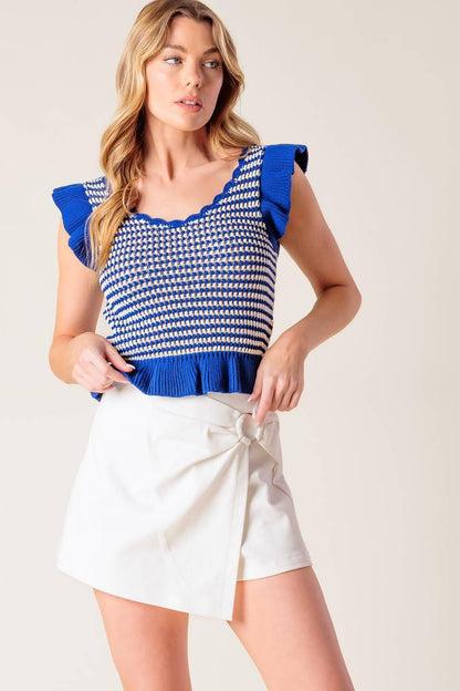 Young at Heart White Woven Skort