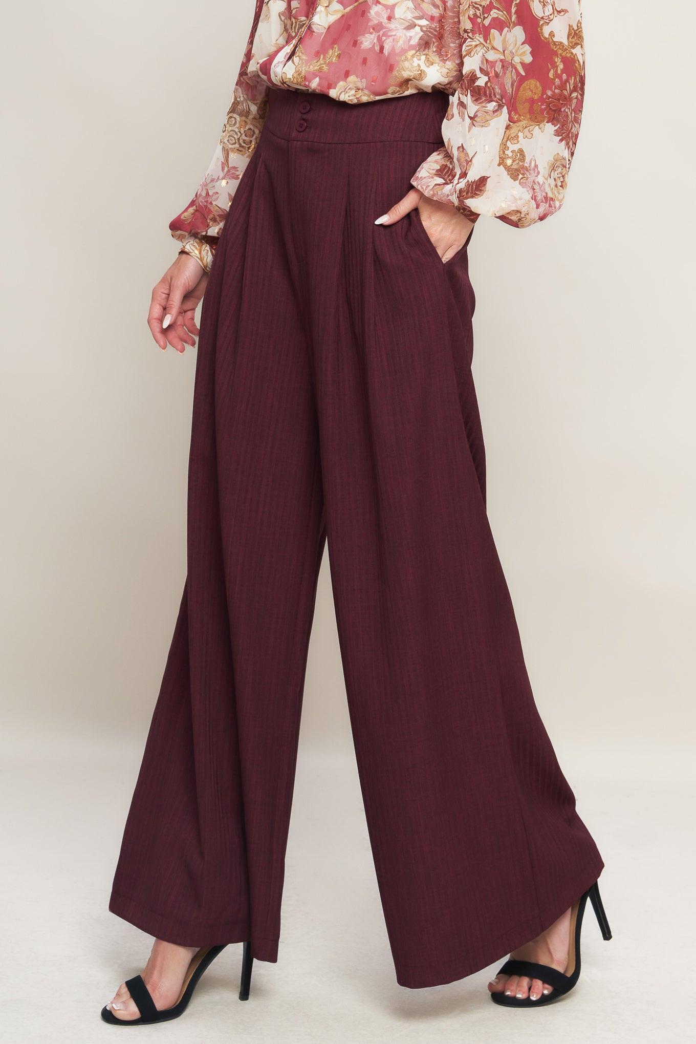 Sweet Reminiscence Woven Wide Leg Pants