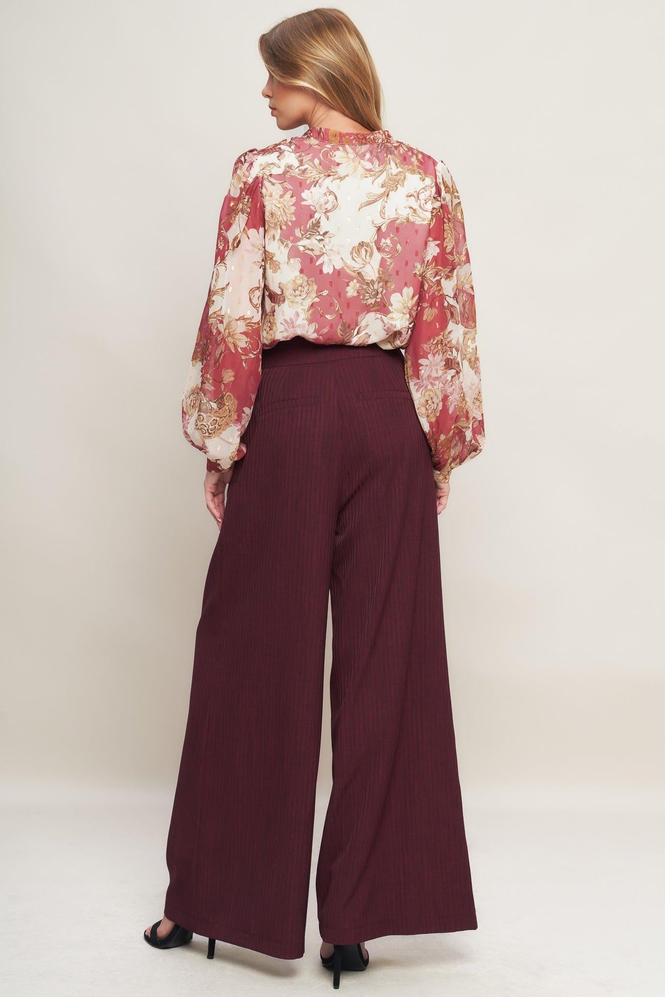 Sweet Reminiscence Woven Wide Leg Pants