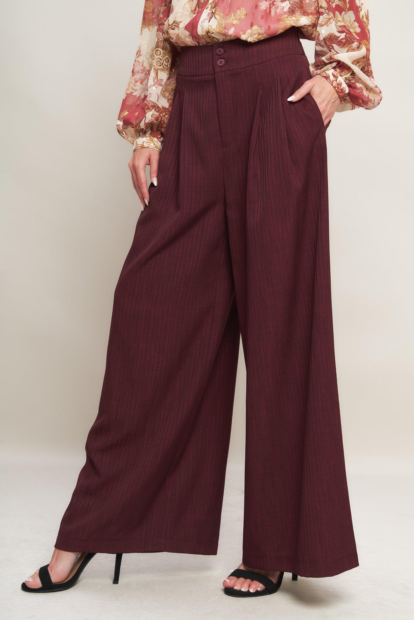 Sweet Reminiscence Woven Wide Leg Pants