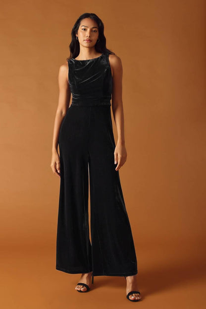 Final Touches Velvet Jumpsuit