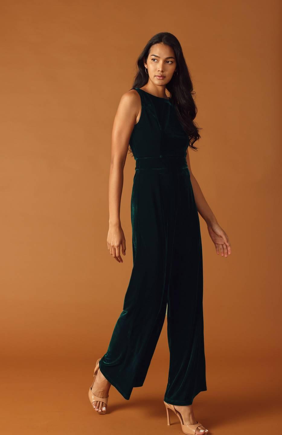 Final Touches Velvet Jumpsuit