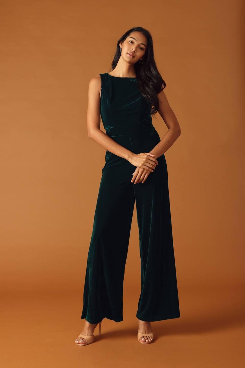 Final Touches Velvet Jumpsuit