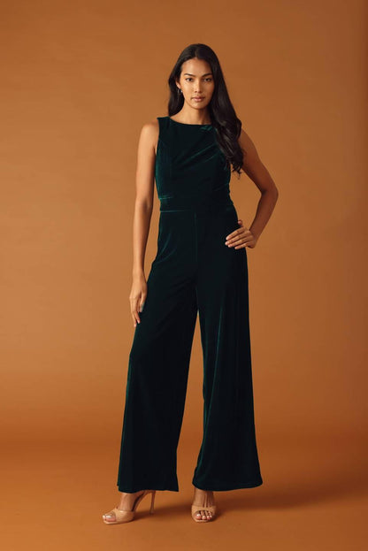 Final Touches Velvet Jumpsuit