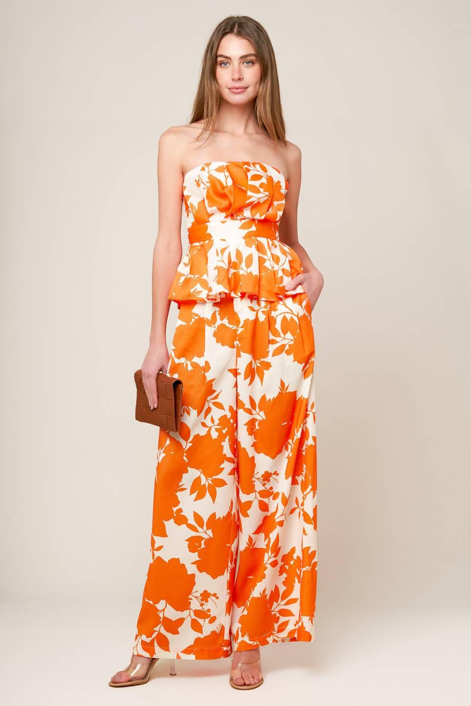 Time for Orange Tea Woven Pants