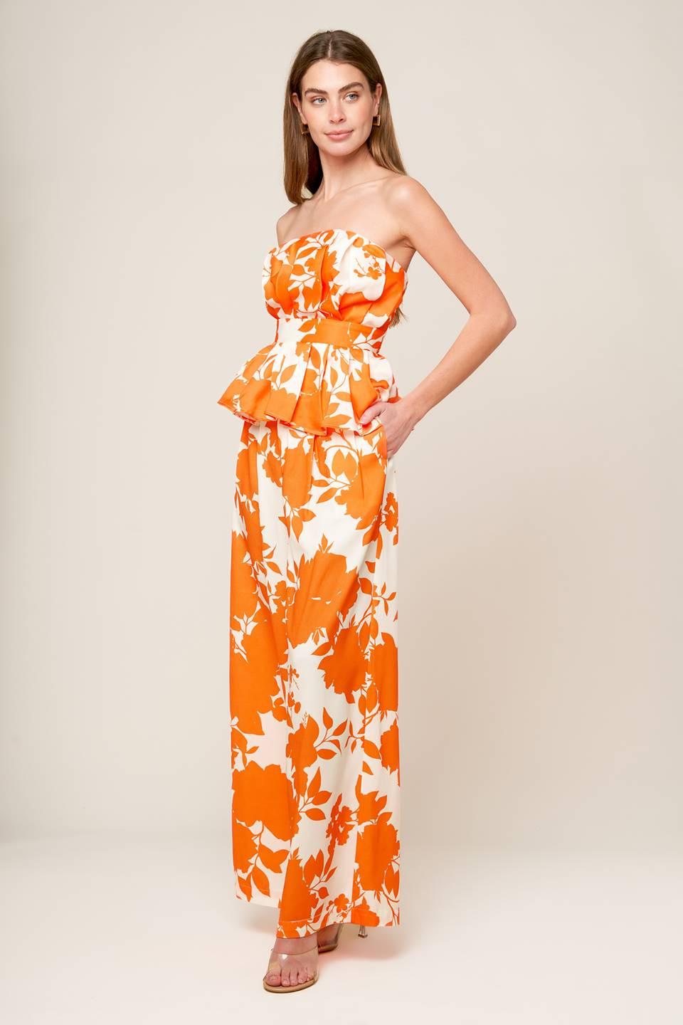 Time for Orange Tea Woven Pants