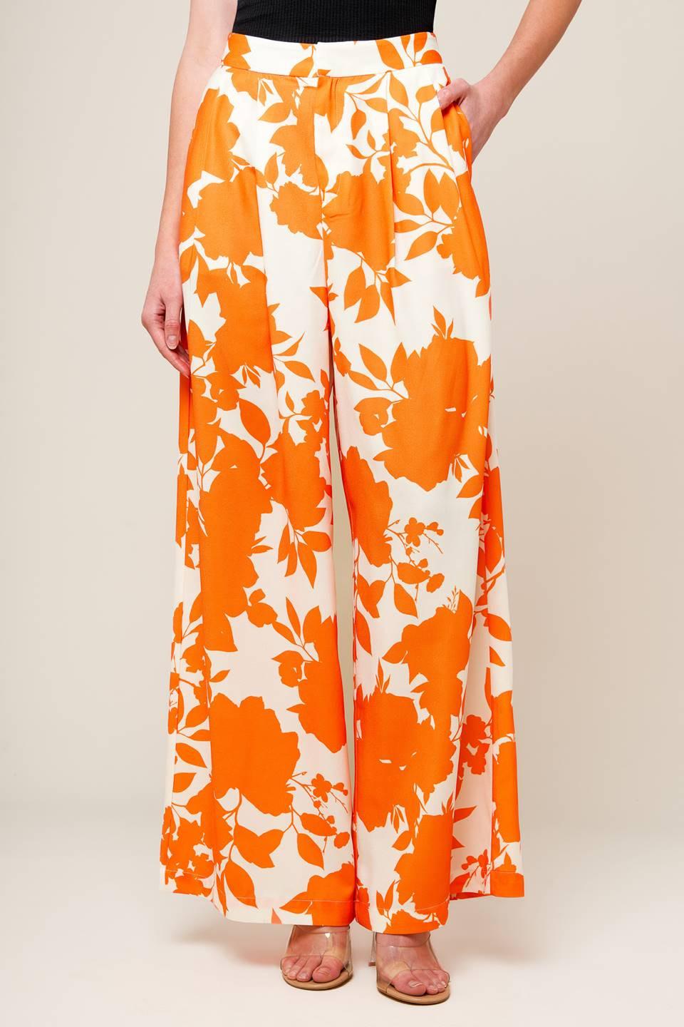 Time for Orange Tea Woven Pants
