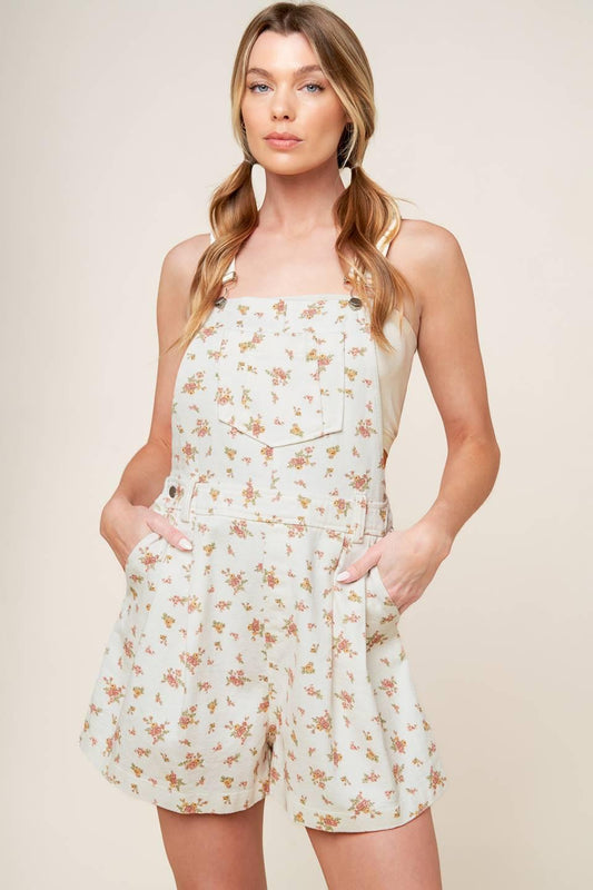 Invite Only Off White Woven Romper